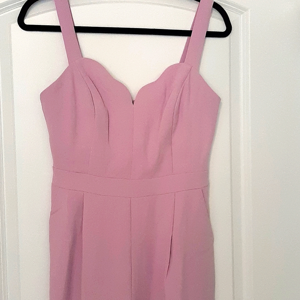 Elegant Pink Wide Leg Jumpsuit